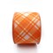 Designer's Shop WR 63-5217 2.5” x 10 yard Holiday Orange and White Plaid wired edge ribbons